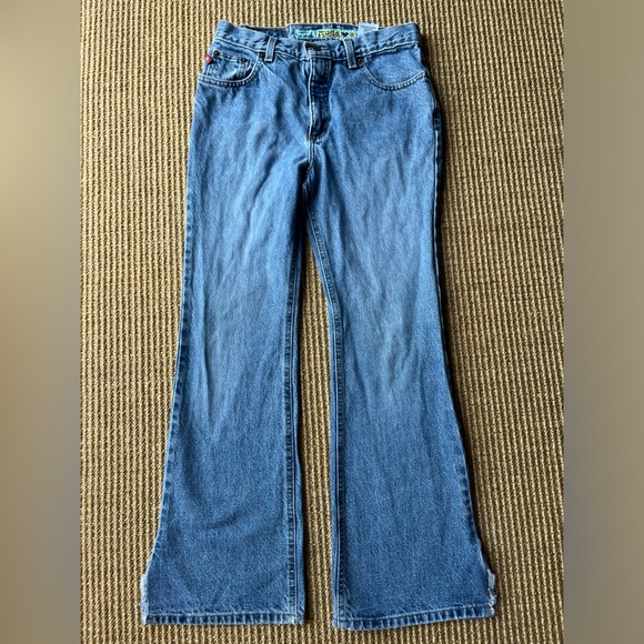 Mudd Denim - Vintage 90s Mudd Flare Jeans Low Rise - Size 14 GIRLS - /8” Waist